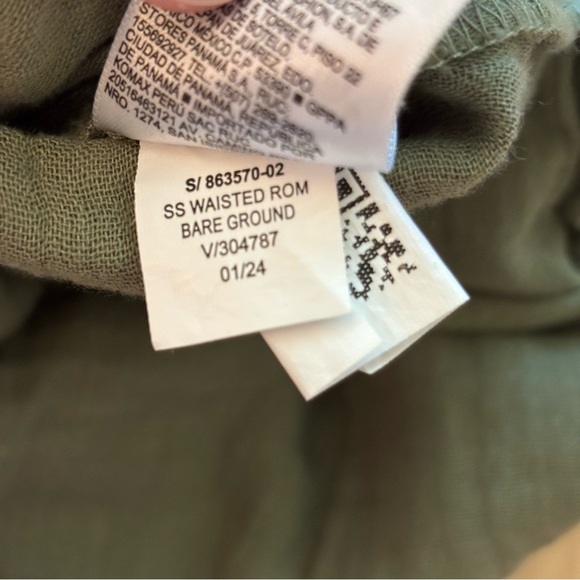 NEW Old Navy Waist Defined Green Cotton Romper - Picture 13 of 13